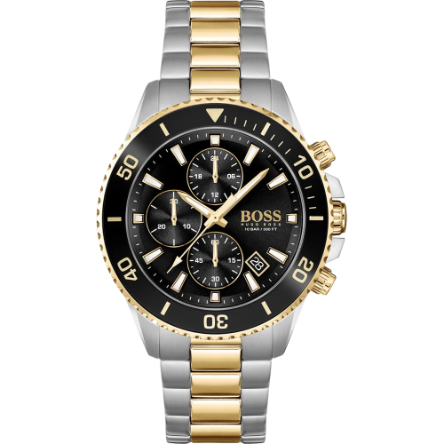 Hugo Boss Admiral Black Dial Two Tone