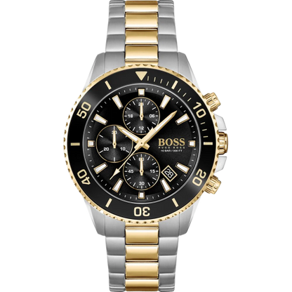 Hugo Boss Admiral Black Dial Two Tone