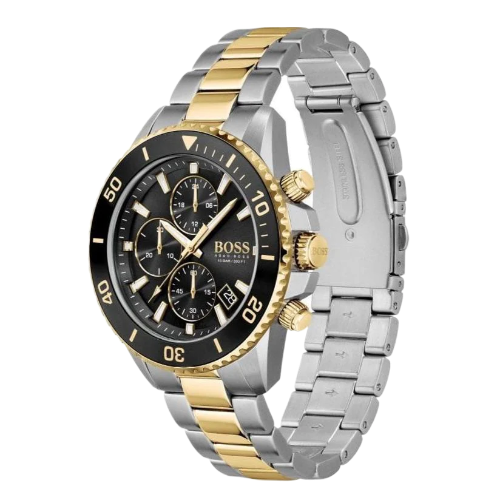 Hugo Boss Admiral Black Dial Two Tone