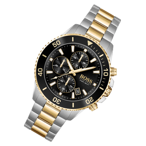 Hugo Boss Admiral Black Dial Two Tone