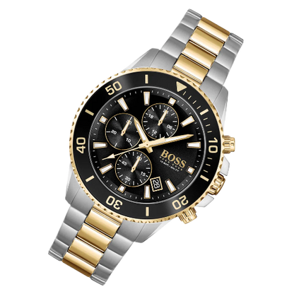 Hugo Boss Admiral Black Dial Two Tone