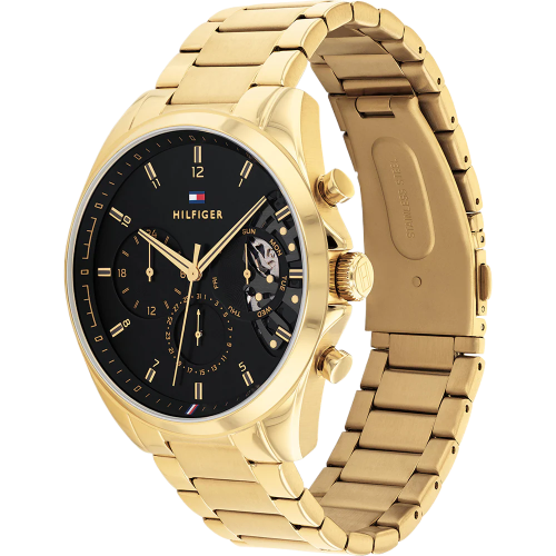 Tommy Hilfiger Baker Chronograph Black Dial Gold