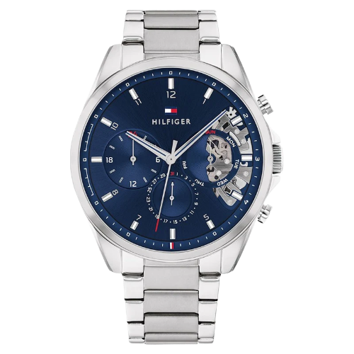Tommy Hilfiger Baker Quartz Blue Dial Silver