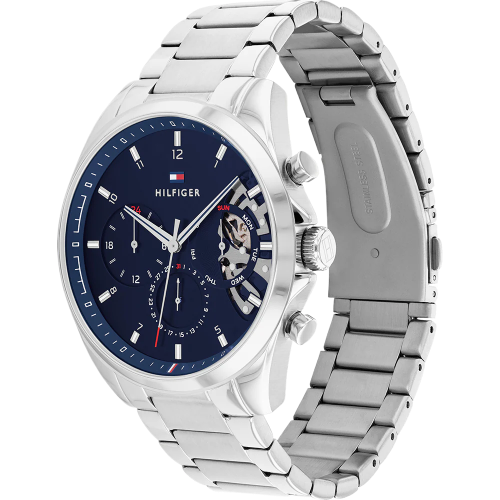 Tommy Hilfiger Baker Quartz Blue Dial Silver