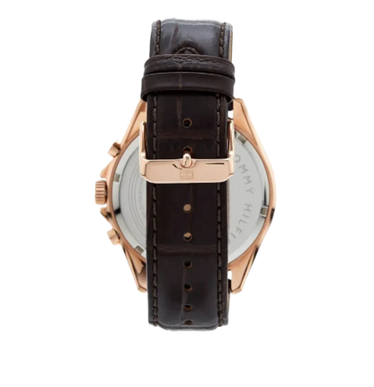 Tommy Hilfiger Luke Quartz White Dial Brown