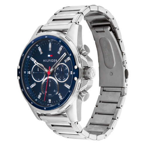 Tommy Hilfiger Mason Quartz Blue Dial Silver