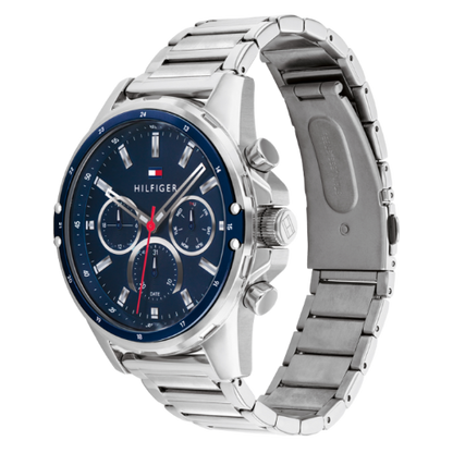 Tommy Hilfiger Mason Quartz Blue Dial Silver