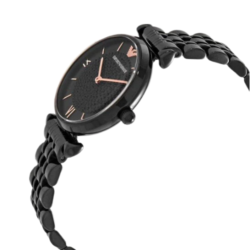 Emporio Armani Gianni T Bar All Black Diamond Dial