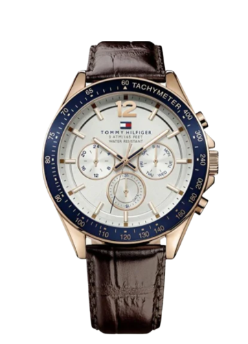 Tommy Hilfiger Luke Quartz White Dial Brown