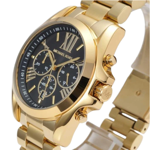 Michael Kors Bradshaw Women's Watch with Black Dial and Gold