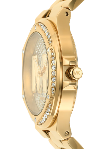 Michael Kors Lennox Three Hand Gold Dial Gold