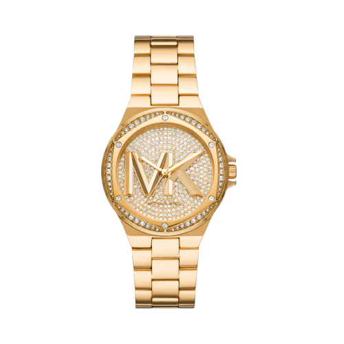 Michael Kors Lennox Three Hand Gold Dial Gold