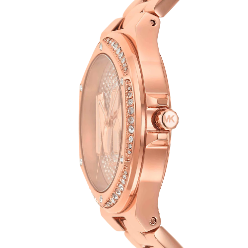 Michael Kors Lennox Three Hand Rose Gold Dial Rose Gold