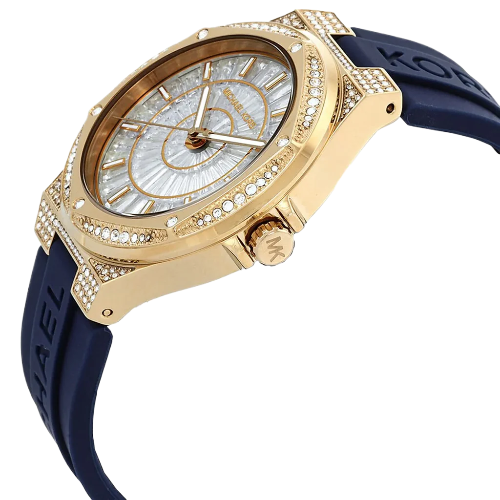 Michael Kors Lennox Three Hand White Dial Blue