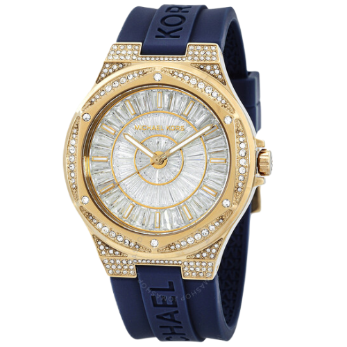 Michael Kors Lennox Three Hand White Dial Blue