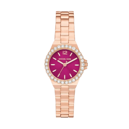 Michael Kors Lennox Analog Pink Dial Rose Gold