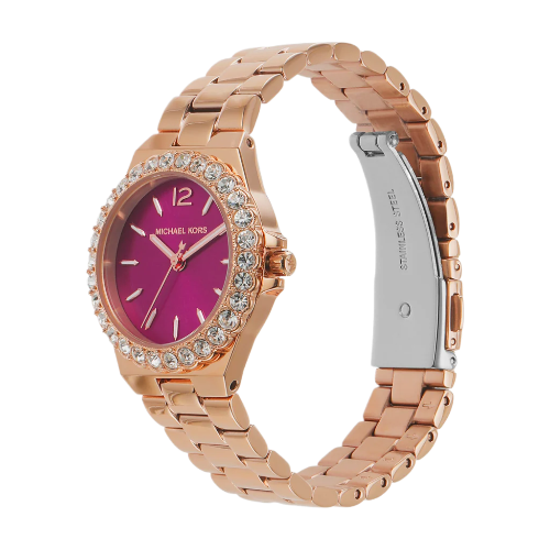 Michael Kors Lennox Analog Pink Dial Rose Gold