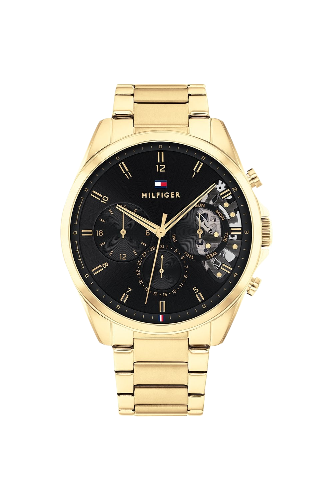 Tommy Hilfiger Baker Chronograph Black Dial Gold